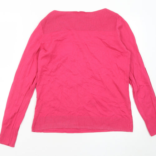 Gap Womens Pink Round Neck Acrylic Pullover Jumper Size S