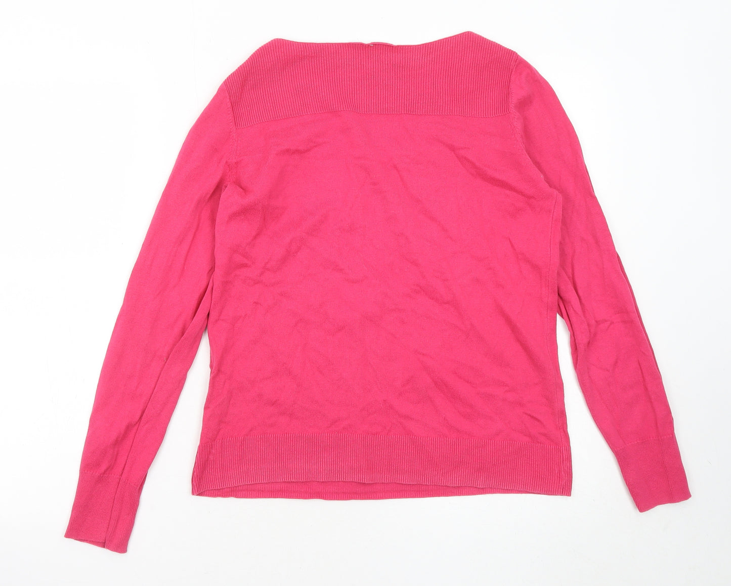 Gap Womens Pink Round Neck Acrylic Pullover Jumper Size S