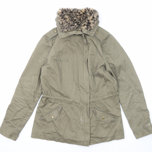 Oasis Womens Green Jacket Size S Zip