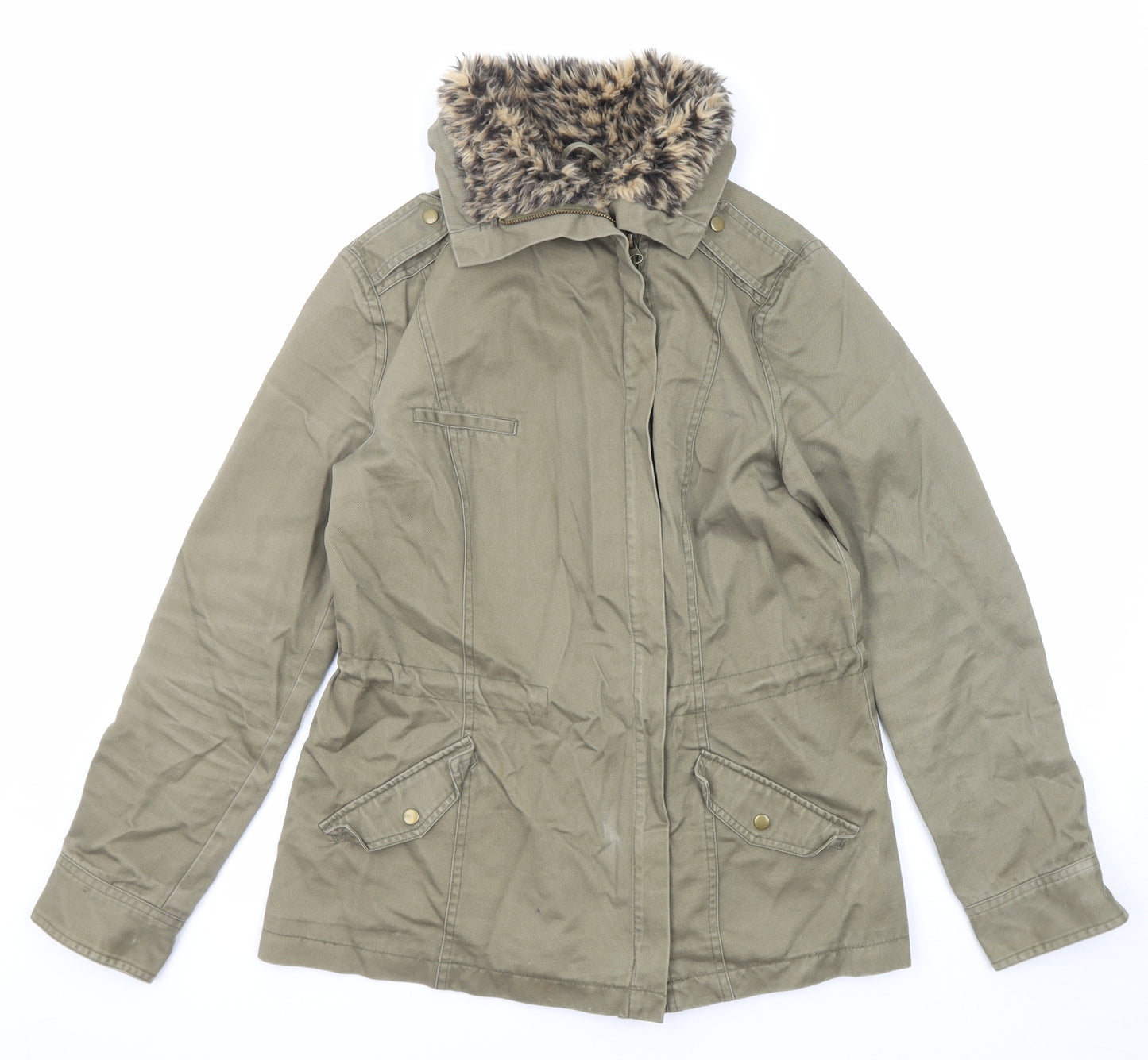 Oasis Womens Green Jacket Size S Zip