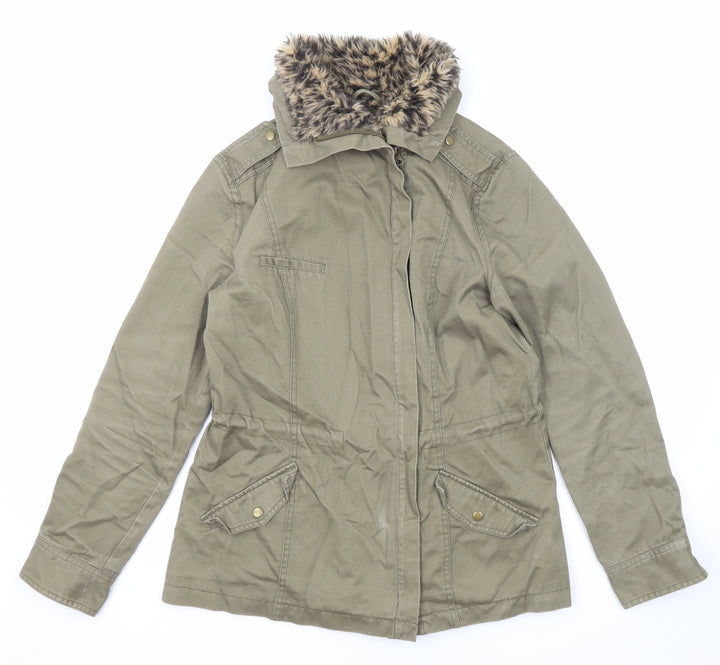 Oasis Womens Green Jacket Size S Zip