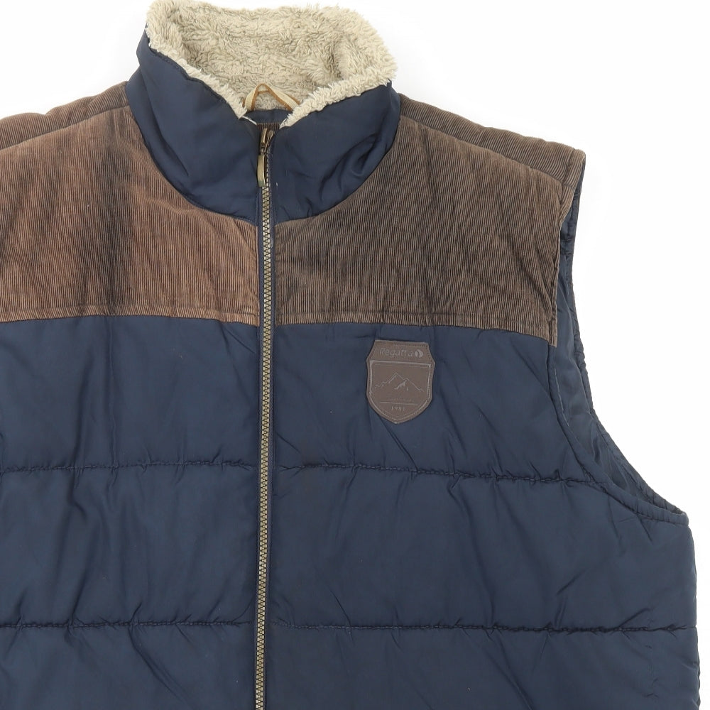 Regatta Mens Blue Gilet Coat Size 3XL Zip