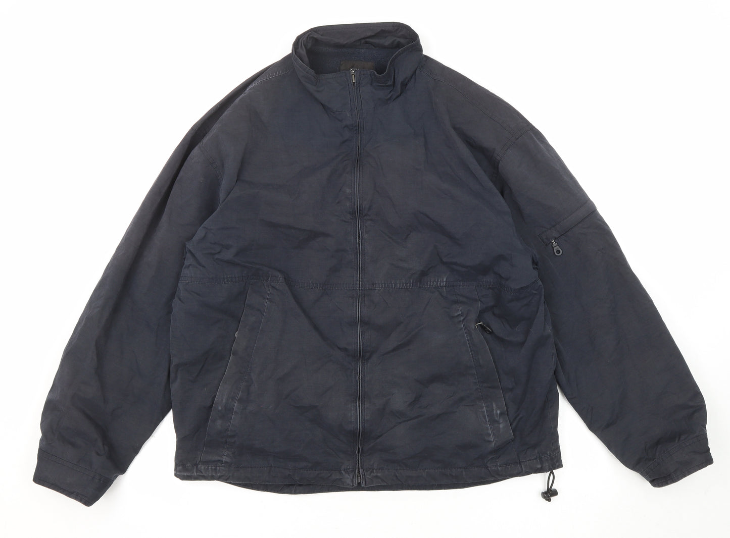 NEXT Mens Black Windbreaker Coat Size M Zip