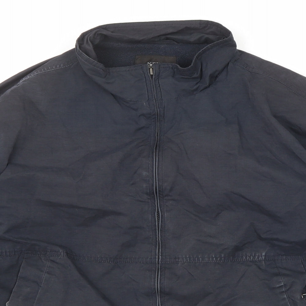 NEXT Mens Black Windbreaker Coat Size M Zip