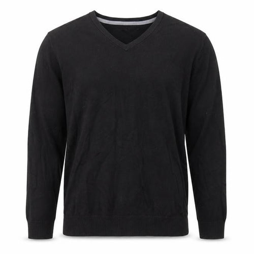 Burton Mens Black V-Neck Cotton Pullover Jumper Size M Long Sleeve