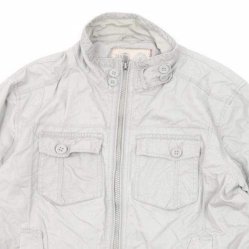 BHS Mens Grey Jacket Coat Size M Zip