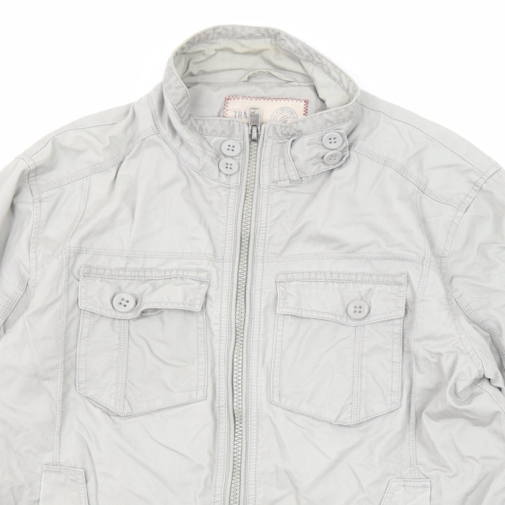 BHS Mens Grey Jacket Coat Size M Zip