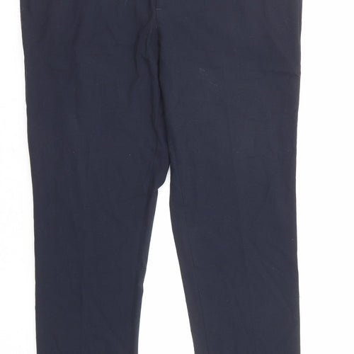 New Look Mens Blue Polyester Trousers Size 38 in L29 in Regular Zip