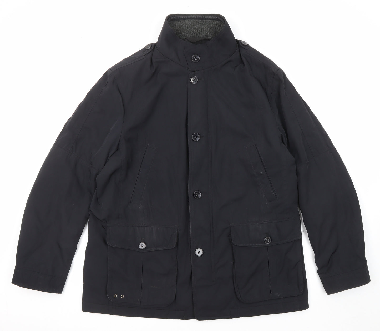 Marks and Spencer Mens Black Windbreaker Coat Size XL Zip