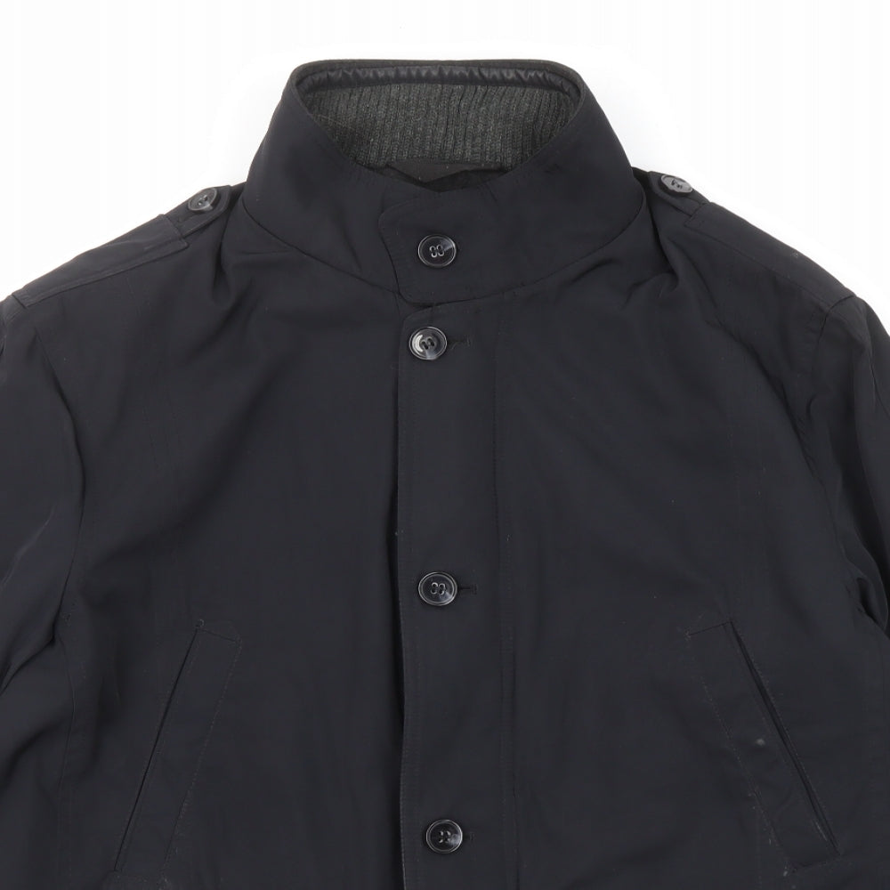 Marks and Spencer Mens Black Windbreaker Coat Size XL Zip