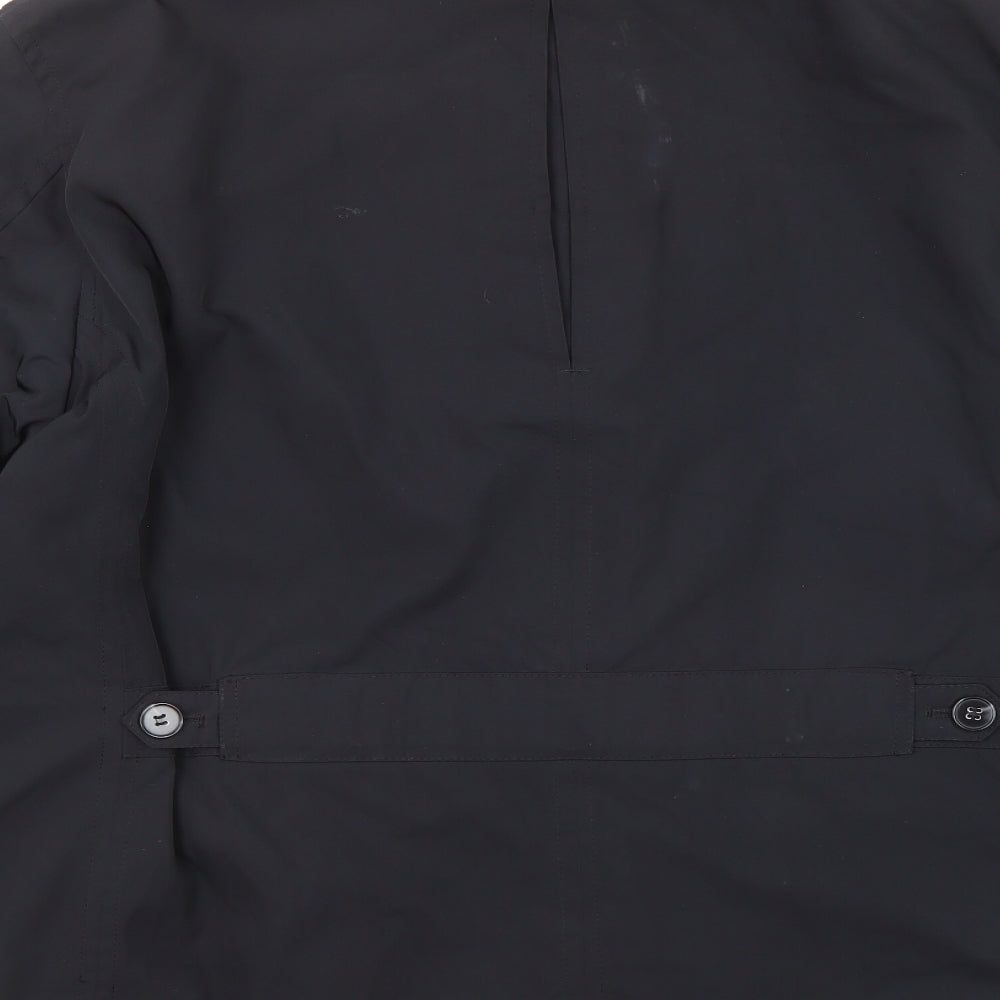 Marks and Spencer Mens Black Windbreaker Coat Size XL Zip