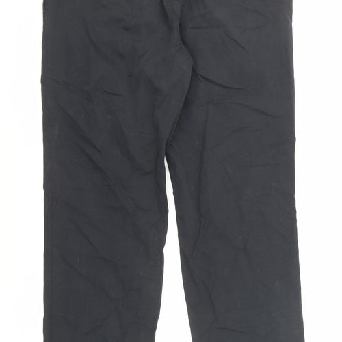 Marks and Spencer Mens Blue Cotton Trousers Size 34 in L31 in Regular Zip