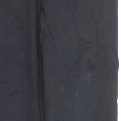 Marks and Spencer Mens Blue Cotton Trousers Size 34 in L31 in Regular Zip