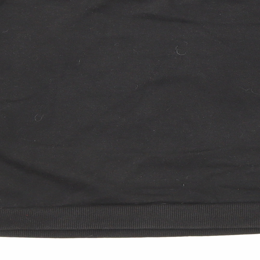 Friends Girls Black Cotton Pullover Sweatshirt Size 11-12 Years Pullover - Cropped