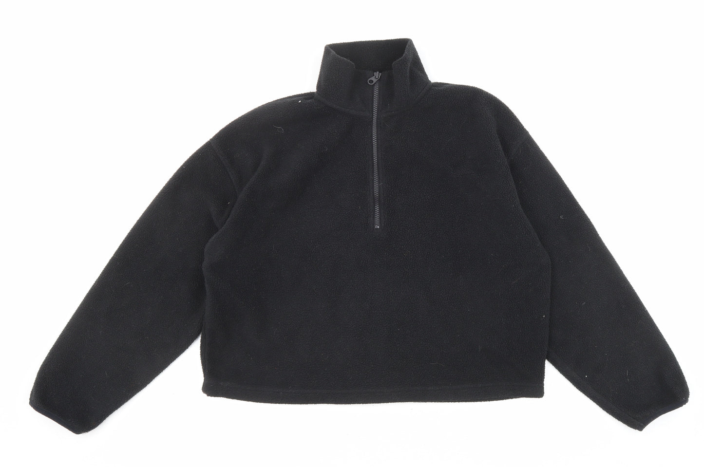 Glassons Womens Black Polyester Pullover Sweatshirt Size M Zip