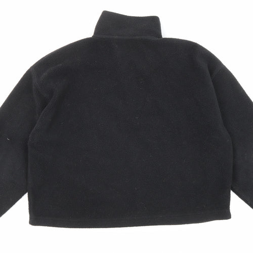 Glassons Womens Black Polyester Pullover Sweatshirt Size M Zip
