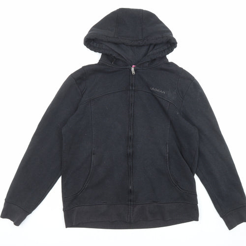 LA Gear Womens Black Polyester Full Zip Hoodie Size 10 Zip