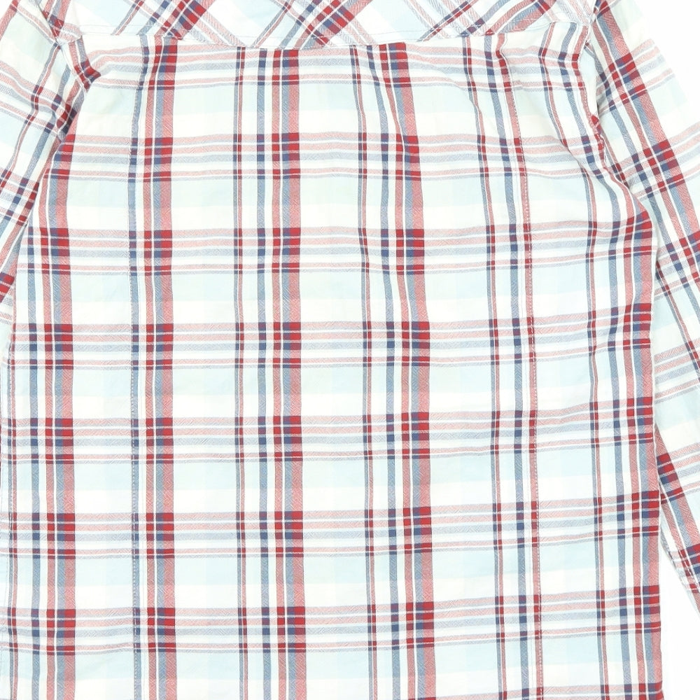 JACK & JONES Mens Multicoloured Check Cotton Button-Up Size S Collared Button