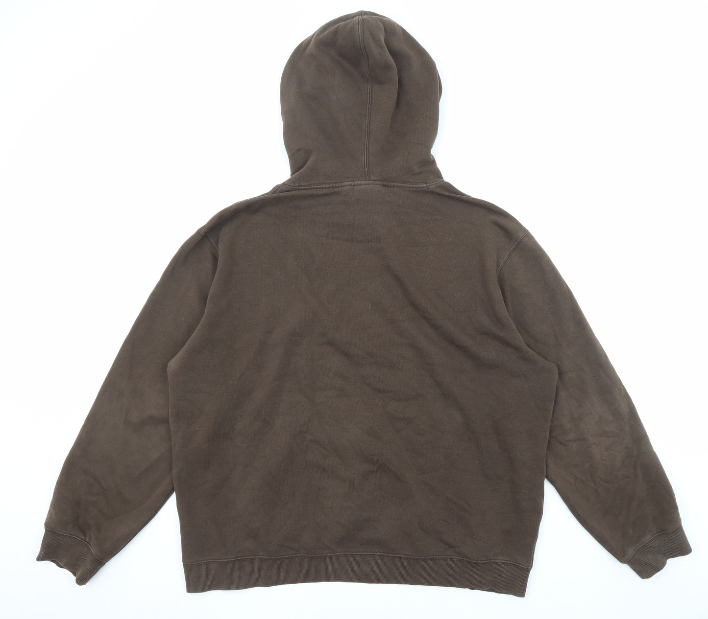 Weekday Mens Brown Cotton Pullover Hoodie Size L