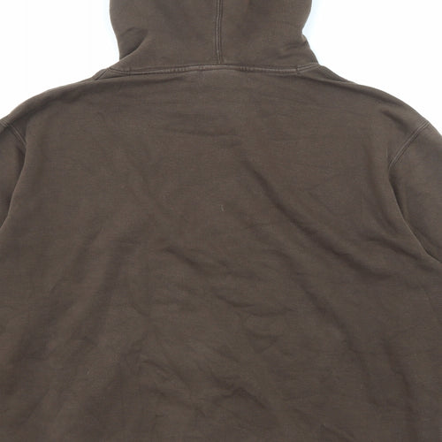 Weekday Mens Brown Cotton Pullover Hoodie Size L