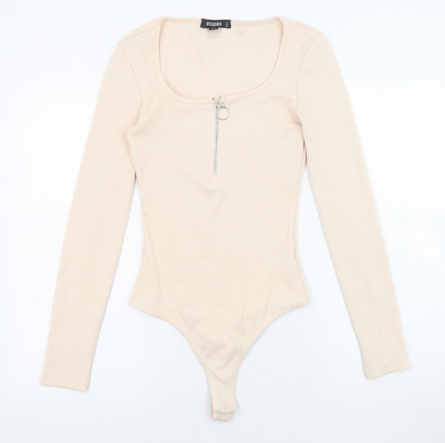 Missguided Womens Pink Polyester Bodysuit One-Piece Size 8 Snap