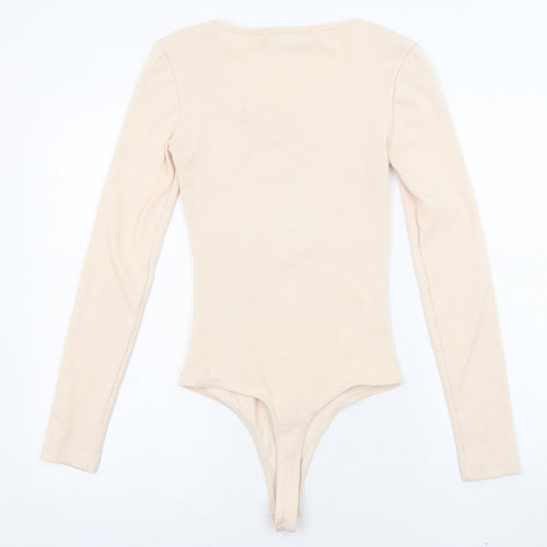 Missguided Womens Pink Polyester Bodysuit One-Piece Size 8 Snap