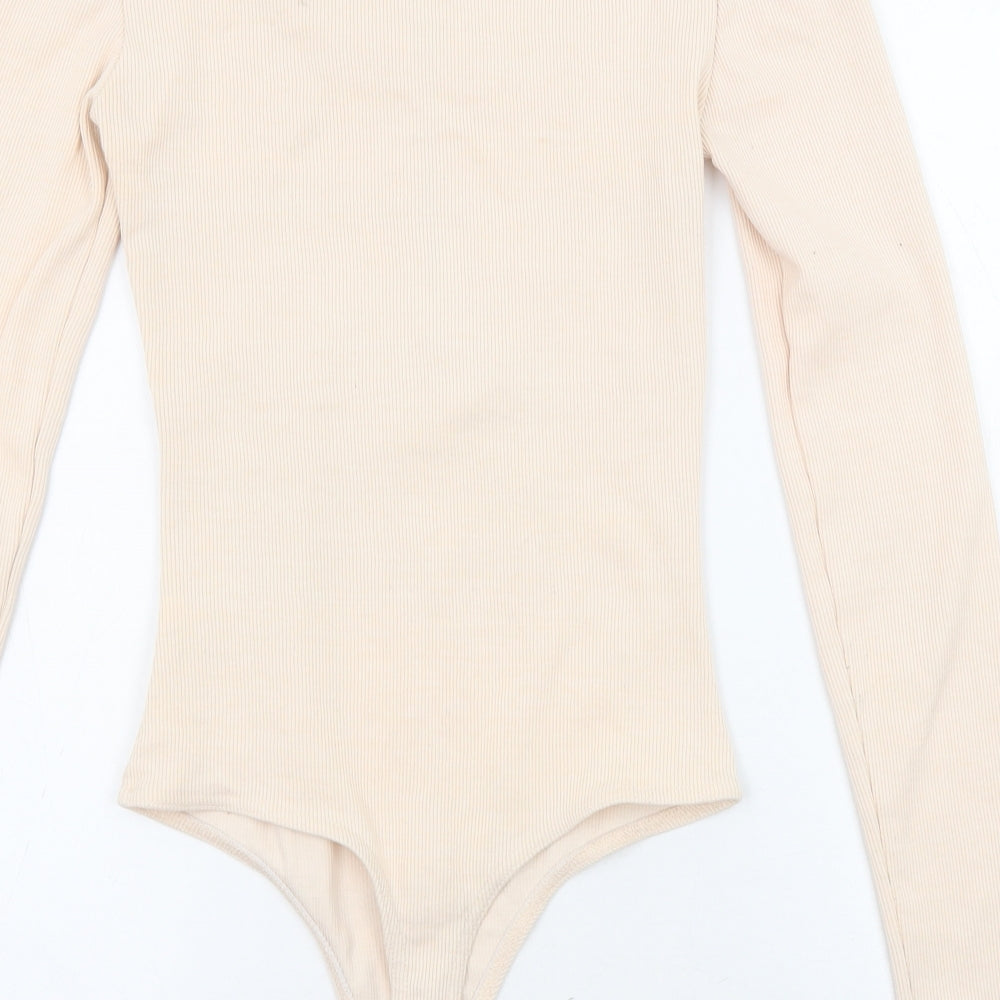 Missguided Womens Pink Polyester Bodysuit One-Piece Size 8 Snap