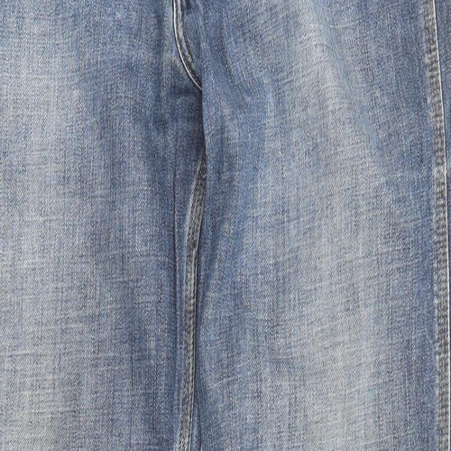 Carhartt Mens Blue Cotton Straight Jeans Size 32 in L34 in Regular Zip