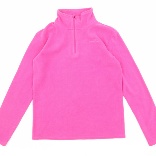 Freedom Trail Womens Pink Polyester Pullover Sweatshirt Size 6 Zip