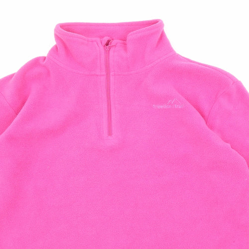 Freedom Trail Womens Pink Polyester Pullover Sweatshirt Size 6 Zip