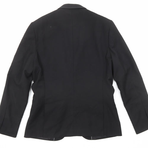 H&M Mens Black Polyester Tuxedo Suit Jacket Size 50 Regular
