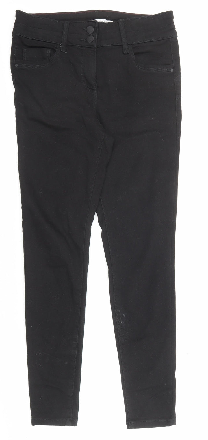 NEXT Womens Black Cotton Skinny Jeans Size 30 in L29 in Slim Zip