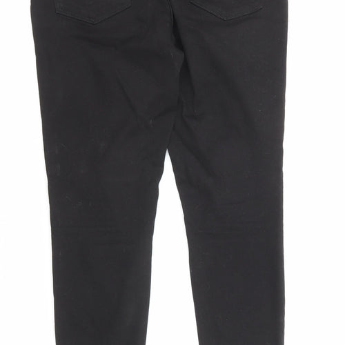 NEXT Womens Black Cotton Skinny Jeans Size 30 in L29 in Slim Zip