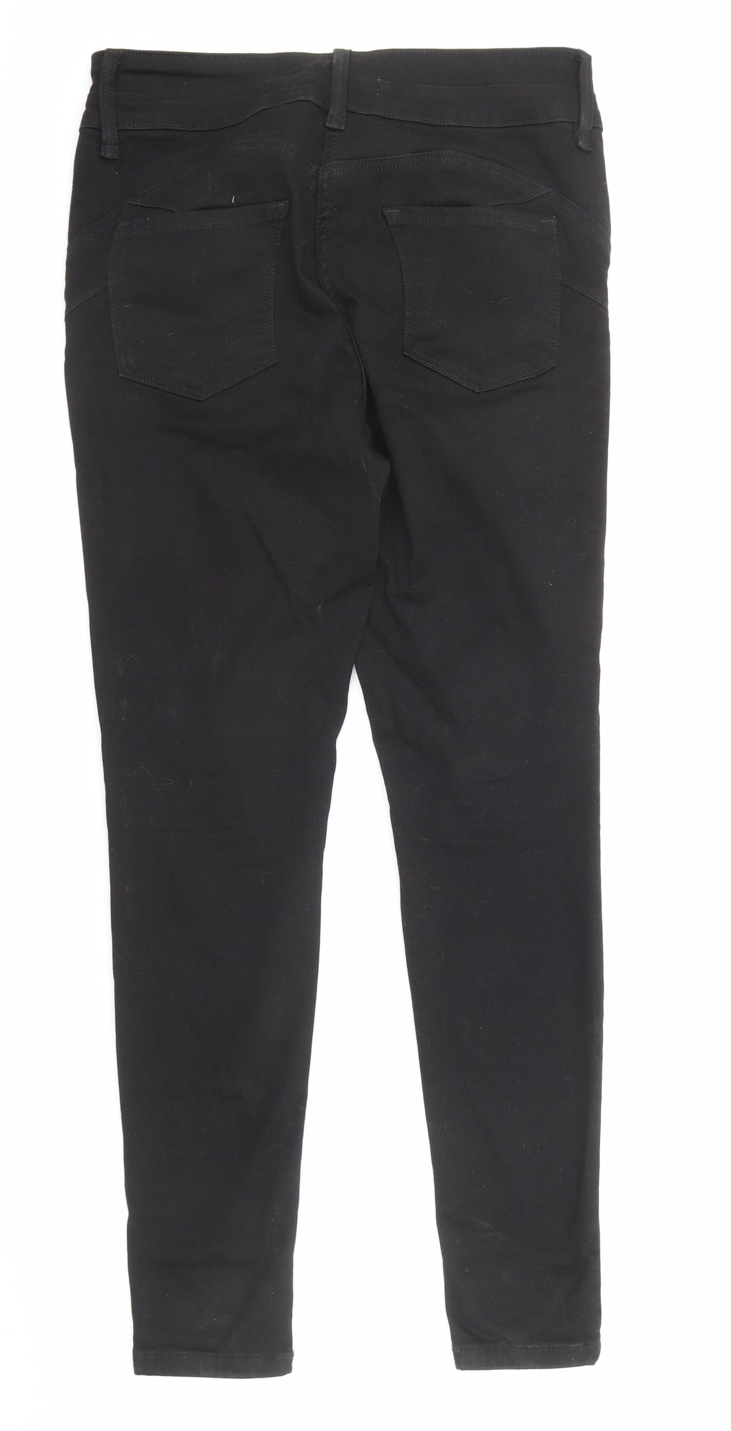 NEXT Womens Black Cotton Skinny Jeans Size 30 in L29 in Slim Zip