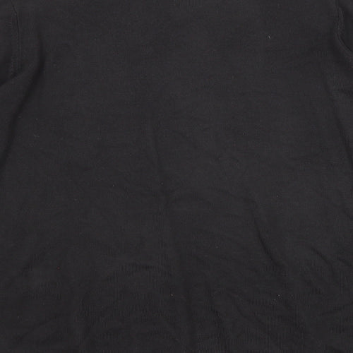 Marks and Spencer Mens Black V-Neck Acrylic Pullover Jumper Size L Long Sleeve