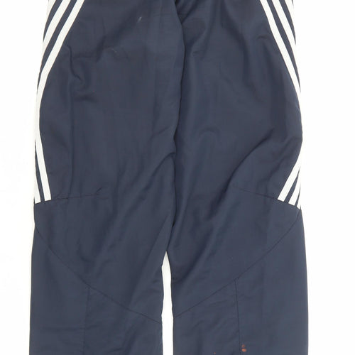 adidas Mens Blue Polyester Jogger Trousers Size 23 in L29 in Regular