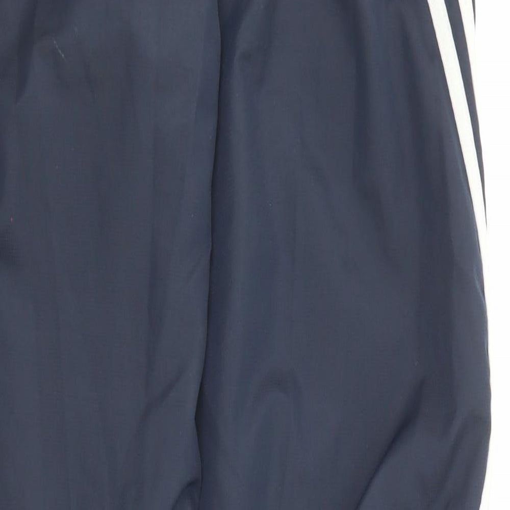 adidas Mens Blue Polyester Jogger Trousers Size 23 in L29 in Regular
