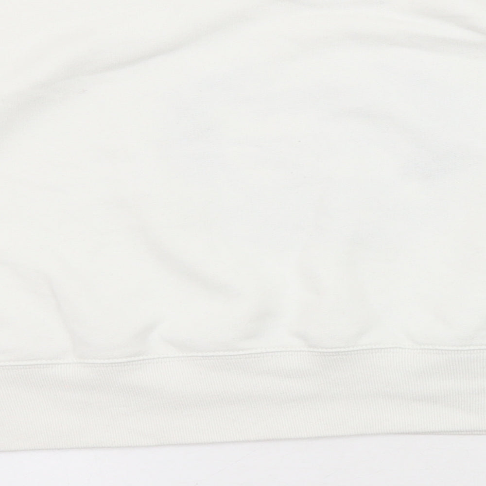 Abercrombie & Fitch Womens White Cotton Pullover Sweatshirt Size M Pullover