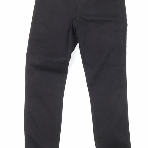H&M Womens Black Cotton Straight Jeans Size 27 in L28 in Regular Zip