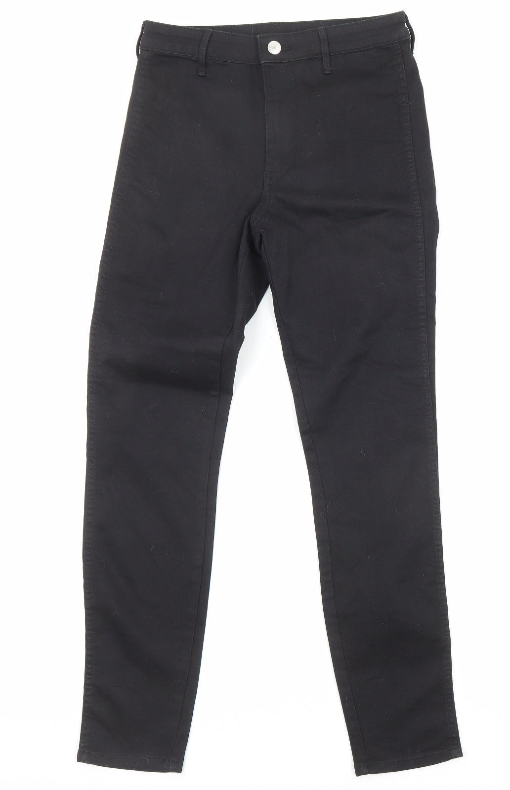 H&M Womens Black Cotton Straight Jeans Size 27 in L28 in Regular Zip