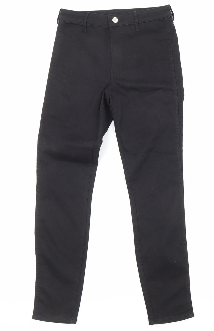 H&M Womens Black Cotton Straight Jeans Size 27 in L28 in Regular Zip