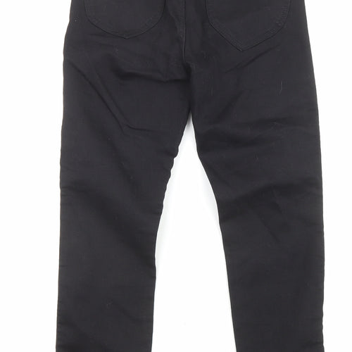 H&M Womens Black Cotton Straight Jeans Size 27 in L28 in Regular Zip