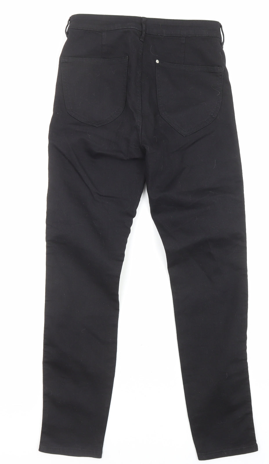 H&M Womens Black Cotton Straight Jeans Size 27 in L28 in Regular Zip
