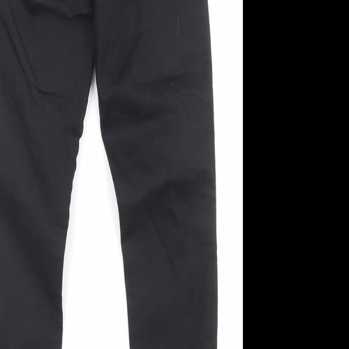 H&M Womens Black Cotton Straight Jeans Size 27 in L28 in Regular Zip