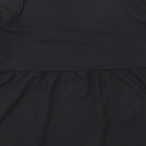Very Womens Black Polyester A-Line Size 14 V-Neck Pullover