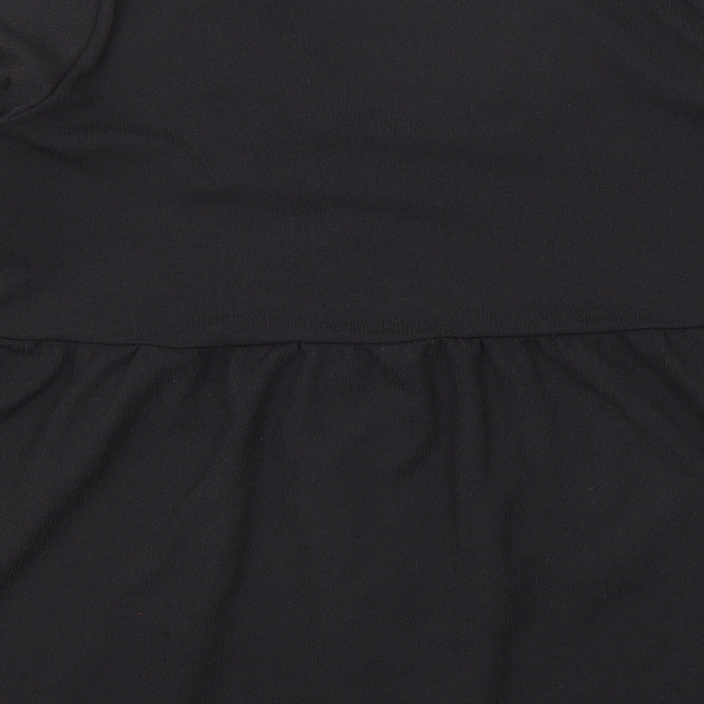 Very Womens Black Polyester A-Line Size 14 V-Neck Pullover