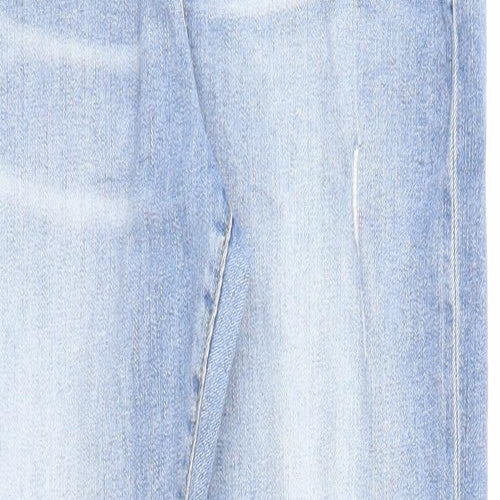 River Island Boys Blue Cotton Tapered Jeans Size 11 Years L24 in Regular Drawstring - Cuffed