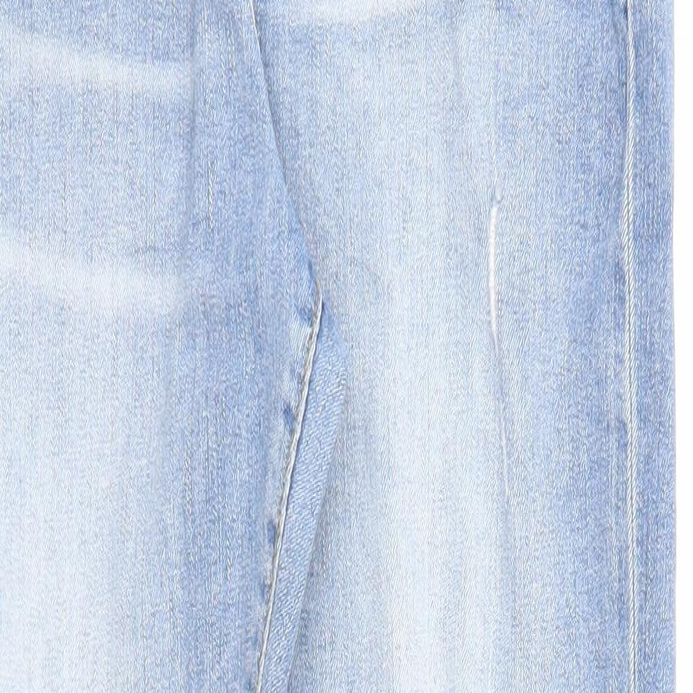 River Island Boys Blue Cotton Tapered Jeans Size 11 Years L24 in Regular Drawstring - Cuffed