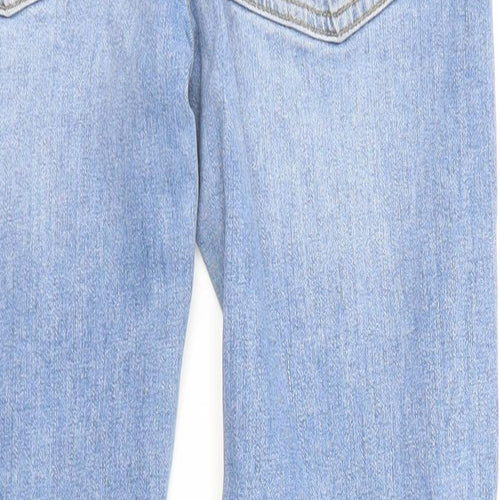 River Island Boys Blue Cotton Tapered Jeans Size 11 Years L24 in Regular Drawstring - Cuffed