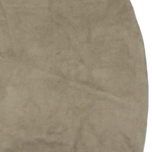 Missguided Womens Green Polyester A-Line Skirt Size 8 Zip